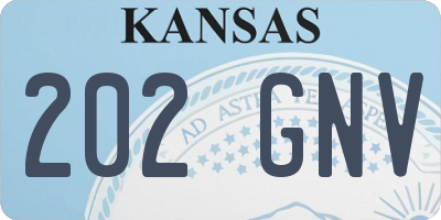 KS license plate 202GNV
