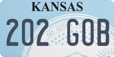 KS license plate 202GOB