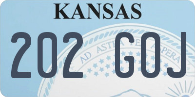 KS license plate 202GOJ