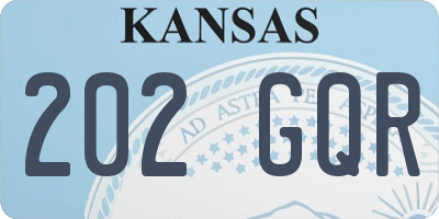 KS license plate 202GQR