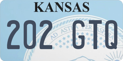 KS license plate 202GTQ
