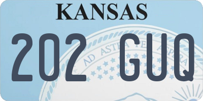 KS license plate 202GUQ