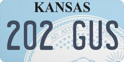 KS license plate 202GUS