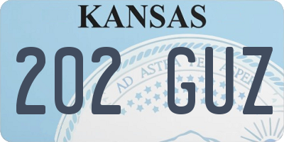 KS license plate 202GUZ