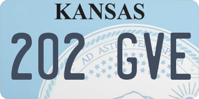 KS license plate 202GVE