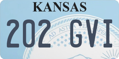 KS license plate 202GVI