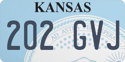 KS license plate 202GVJ