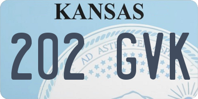 KS license plate 202GVK