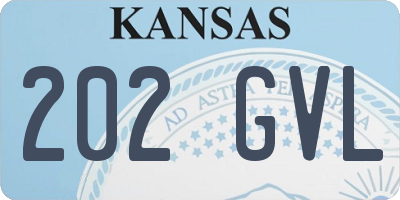 KS license plate 202GVL