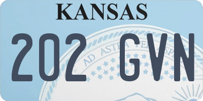 KS license plate 202GVN