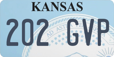 KS license plate 202GVP