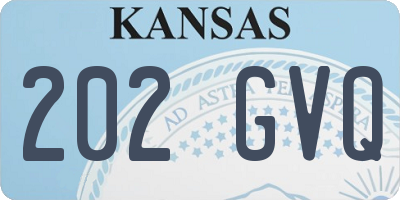 KS license plate 202GVQ