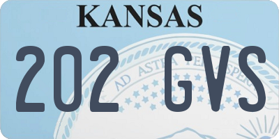 KS license plate 202GVS