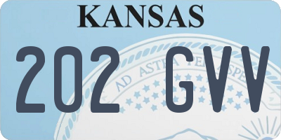 KS license plate 202GVV