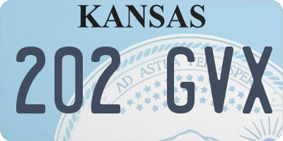KS license plate 202GVX