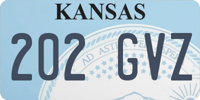 KS license plate 202GVZ