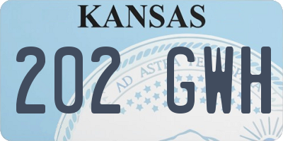 KS license plate 202GWH