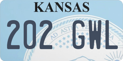 KS license plate 202GWL