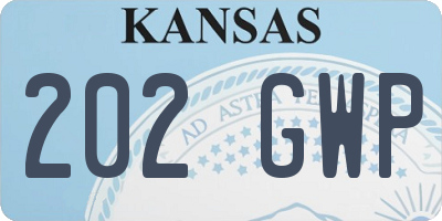KS license plate 202GWP