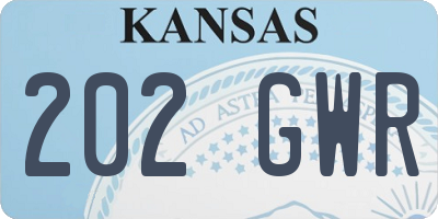 KS license plate 202GWR
