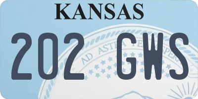 KS license plate 202GWS