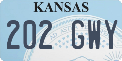 KS license plate 202GWY