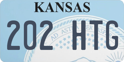 KS license plate 202HTG