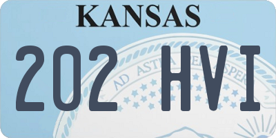 KS license plate 202HVI