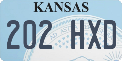 KS license plate 202HXD