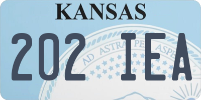 KS license plate 202IEA