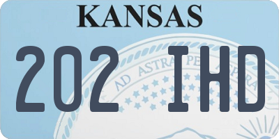 KS license plate 202IHD