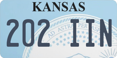 KS license plate 202IIN
