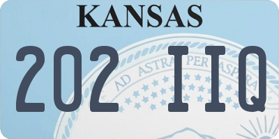 KS license plate 202IIQ