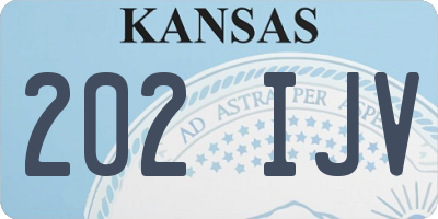 KS license plate 202IJV