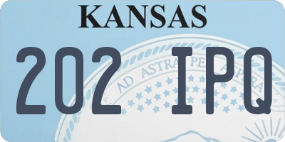 KS license plate 202IPQ