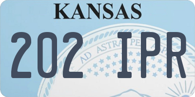 KS license plate 202IPR