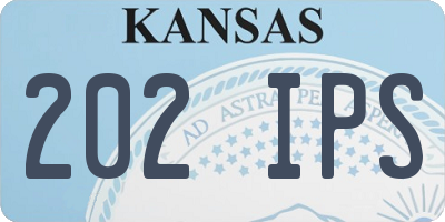 KS license plate 202IPS