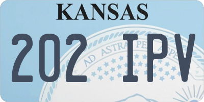 KS license plate 202IPV