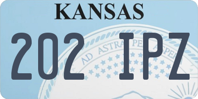 KS license plate 202IPZ