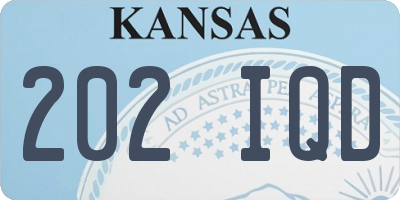 KS license plate 202IQD