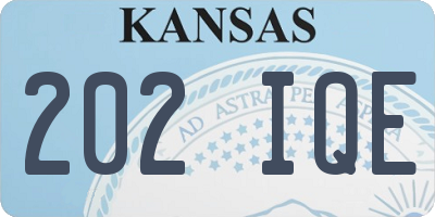 KS license plate 202IQE