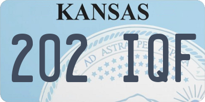 KS license plate 202IQF