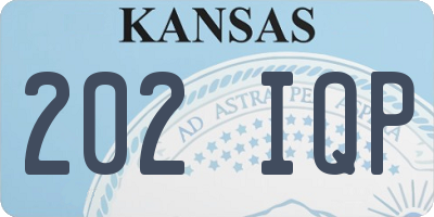KS license plate 202IQP