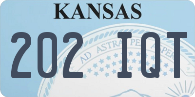 KS license plate 202IQT