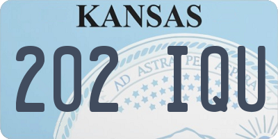 KS license plate 202IQU