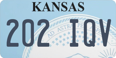 KS license plate 202IQV