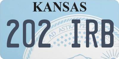 KS license plate 202IRB