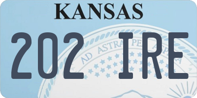 KS license plate 202IRE