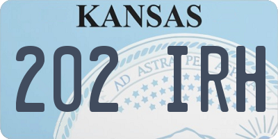 KS license plate 202IRH