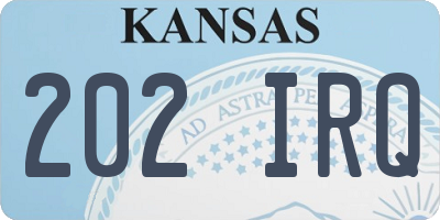 KS license plate 202IRQ